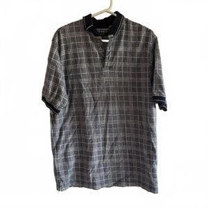Size L- Men's  Trader Bay Short Sleeve Polo Shirt‎ - Plaid Pattern -